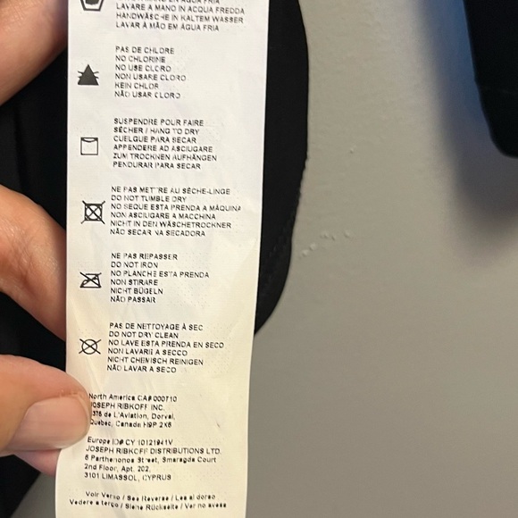 Joseph Ribkoff Blouse Black Draped Neck 3/4 Sleeve Top Sz 6 EUC - Picture 11 of 13